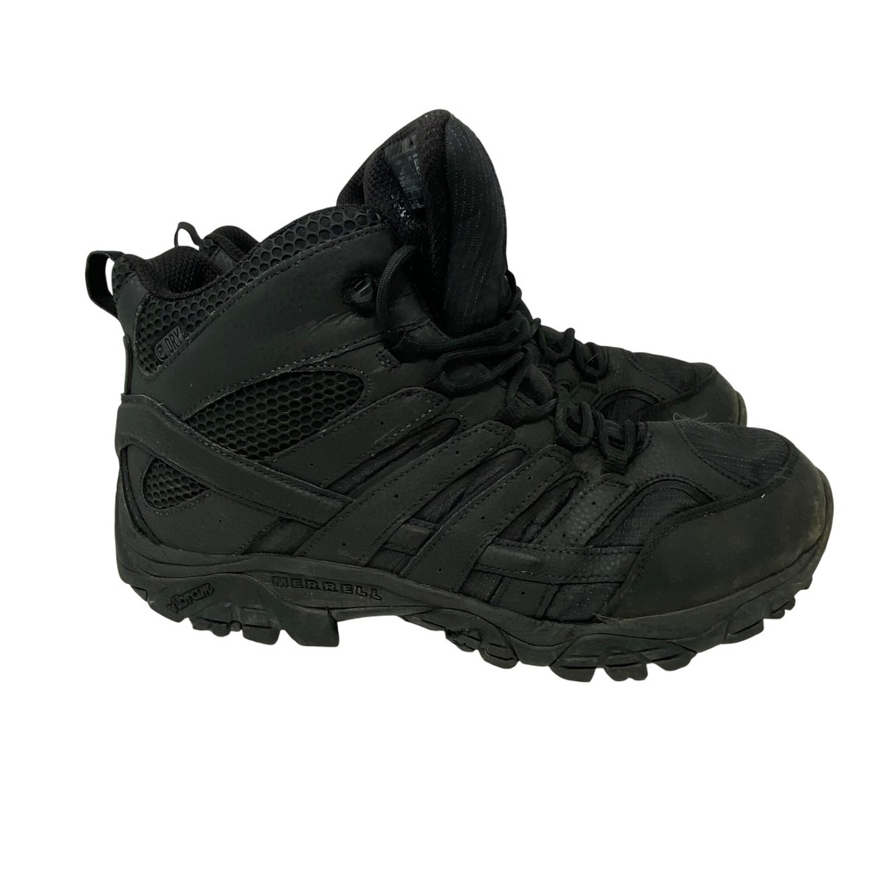 Merrell Tactical Moab 2 Mid Waterproof Boots Mens 13 Black J15853 Vibram Hiking